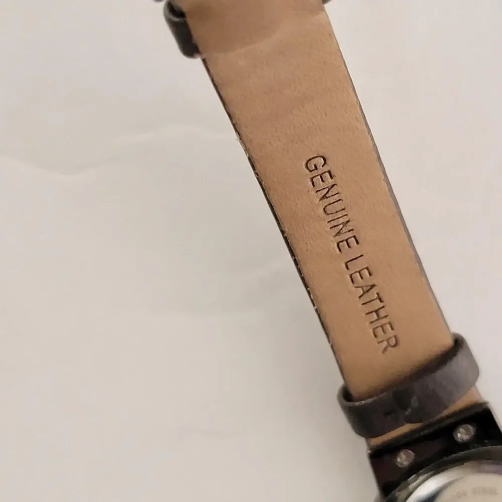 Skagen Womens Watch 25mm Gray Dial Gray Case Gray Leather Strap Quartz